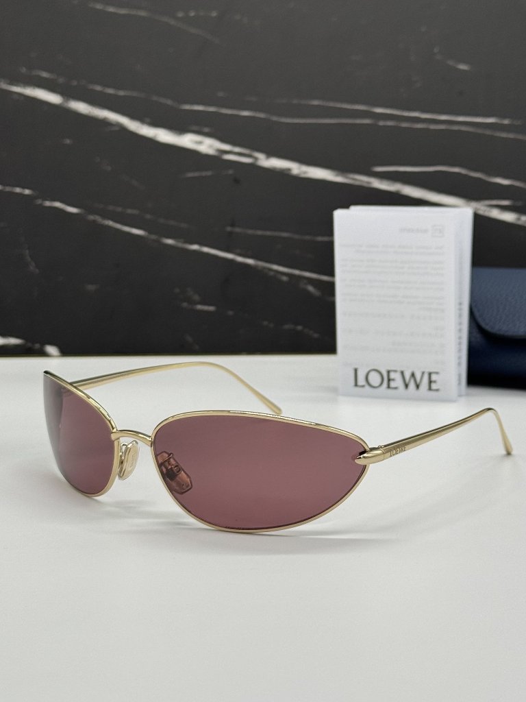 New Loewe Lw40164u 32u Sunglasses Gold Unisex Eyewear Loewe